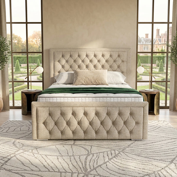 Chesterfield Upholstered Bed Contemporary