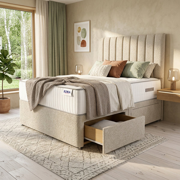 St James Divan Bed Base Space-Saving with Drawer Options