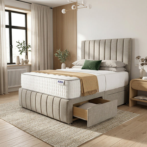 Kingston Divan Bed Space-Saving Base with Drawer Options