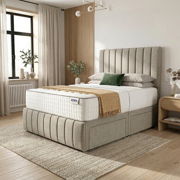 Kingston Divan Bed Space-Saving Base with Drawer Options