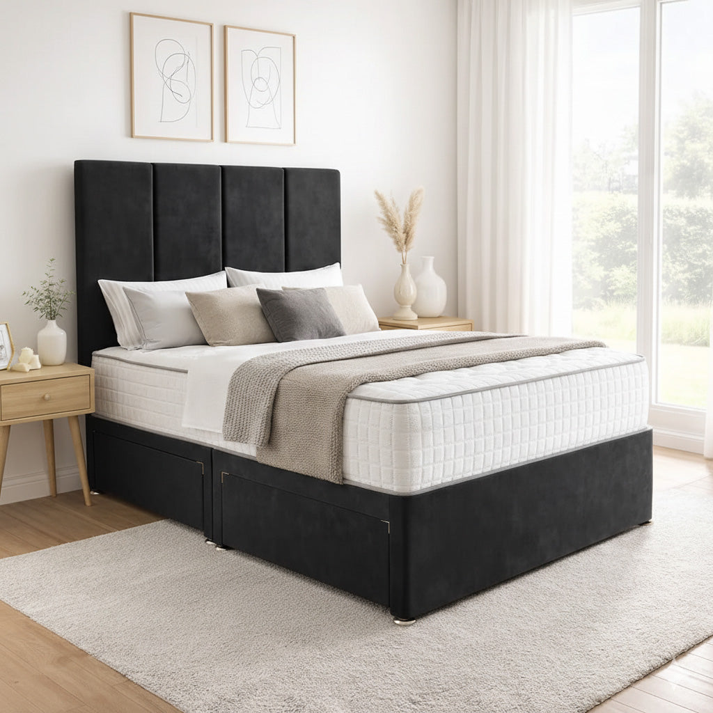 Fitzroy Divan Bed Space-Saving Base with Drawer Options