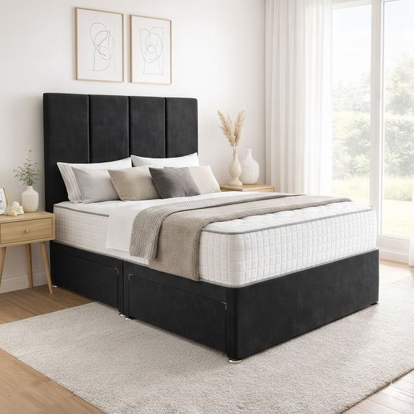 Fitzroy Divan Bed Space-Saving Base with Drawer Options