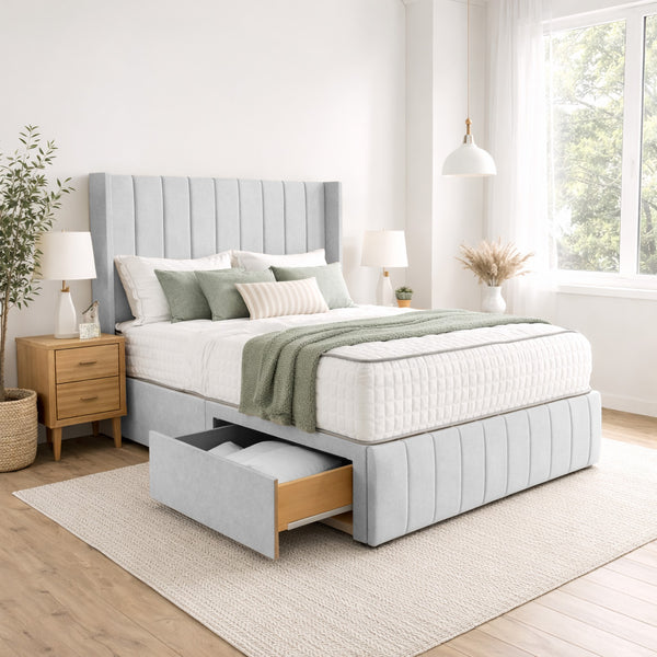 Beatrice Divan Bed with Mattress Space-Saving Storage Contemporary