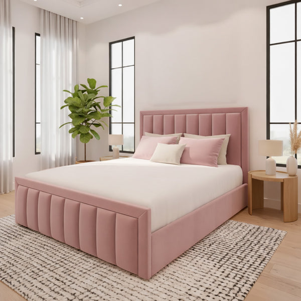 Malvern Upholstered Bed Space-Saving with Drawer Options