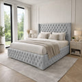 Radcliffe Upholstered Bed Space-Saving with Drawers Contemporary
