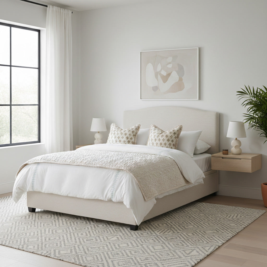 Hazelton Ottoman Bed Upholstered Space-Saving Lift Storage