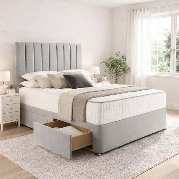 Emmeline Divan Bed with Mattress Space-Saving Drawers