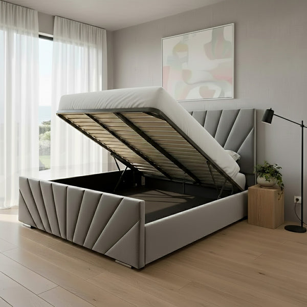 Dunford Ottoman Bed Upholstered Space-Saving Side or End Lift