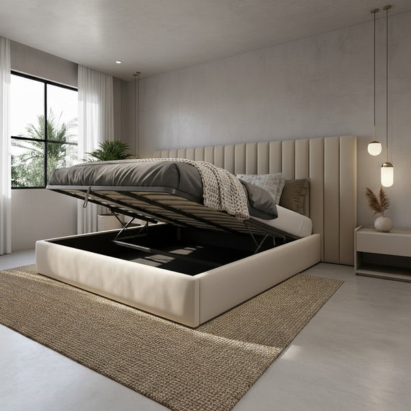 Ashdown Ottoman Bed Upholstered Space-Saving Lift Storage