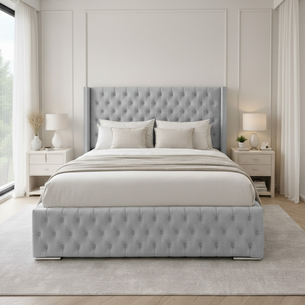 Radcliffe Upholstered Bed Space-Saving with Drawers Contemporary