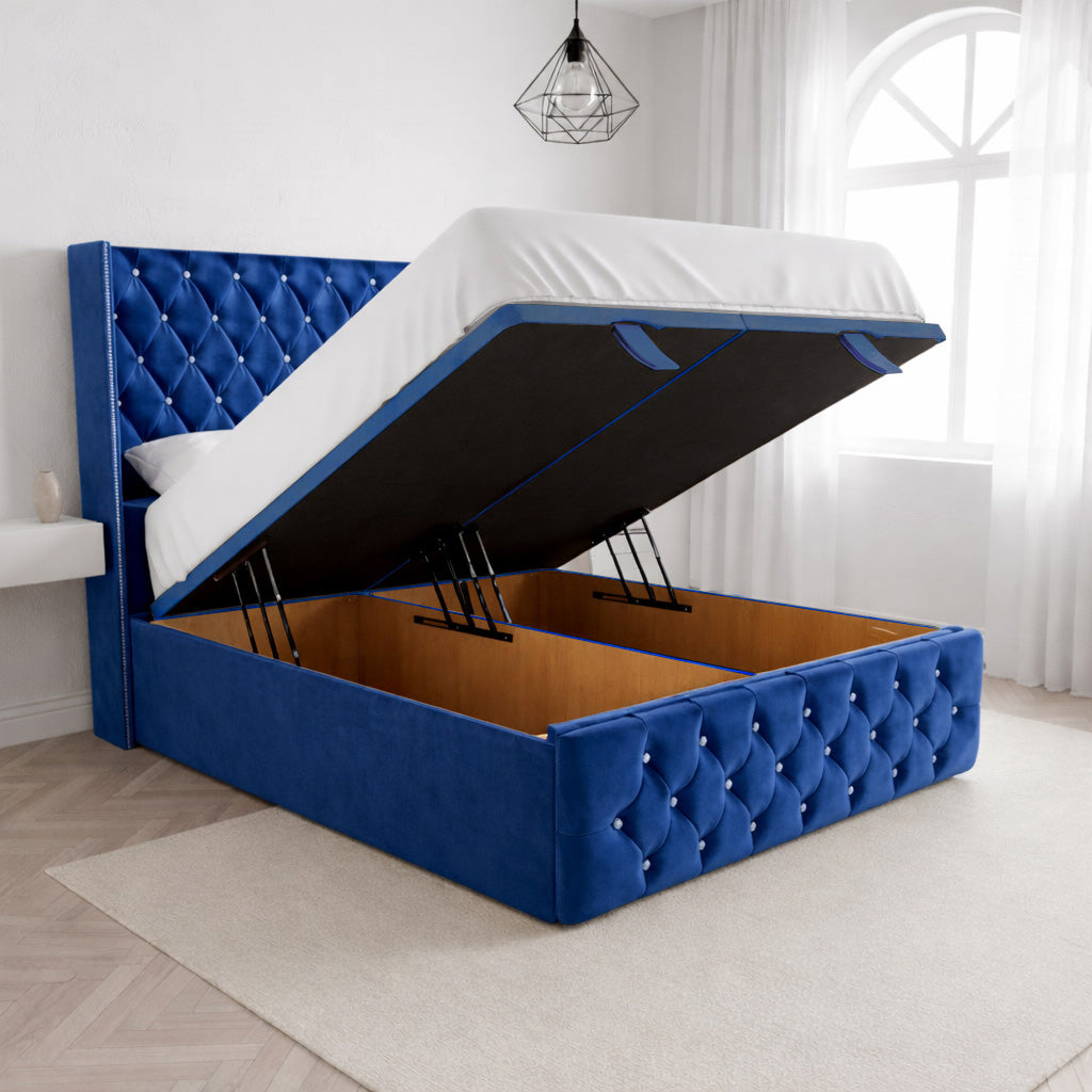 Norland Ottoman Divan Bed Space-Saving Upholstered Lift Storage