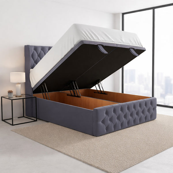 Buckingham Ottoman Divan Bed Space-Saving Upholstered Lift Storage