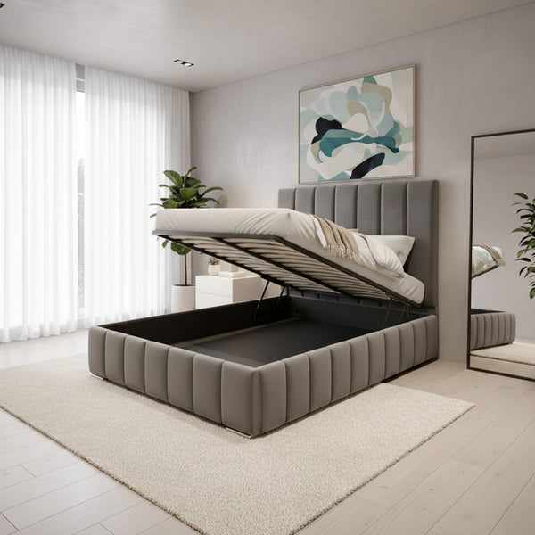 Godfrey Ottoman Bed Upholstered Space-Saving Lift Storage