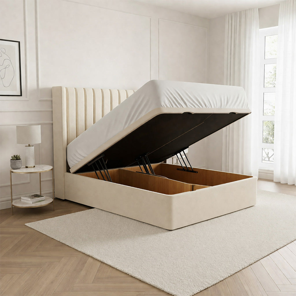 Isabella Ottoman Divan Bed Space-Saving Lift Storage