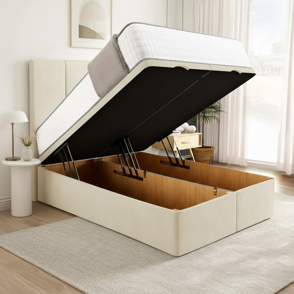 Plymouth Ottoman Divan Bed Upholstered Space-Saving Side or End Lift