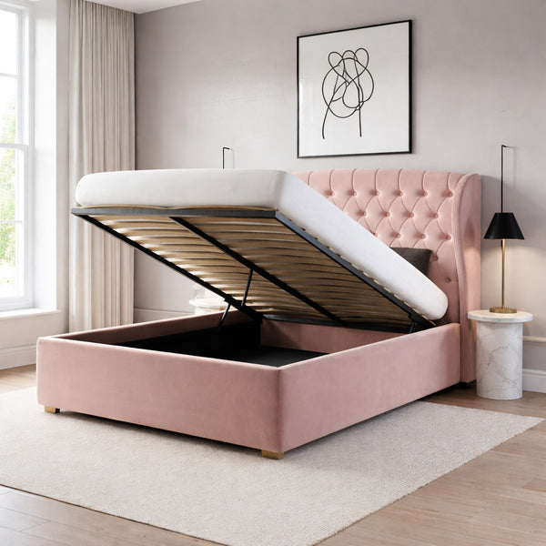 Stanley Ottoman Bed Upholstered Space-Saving with Side or End Lift