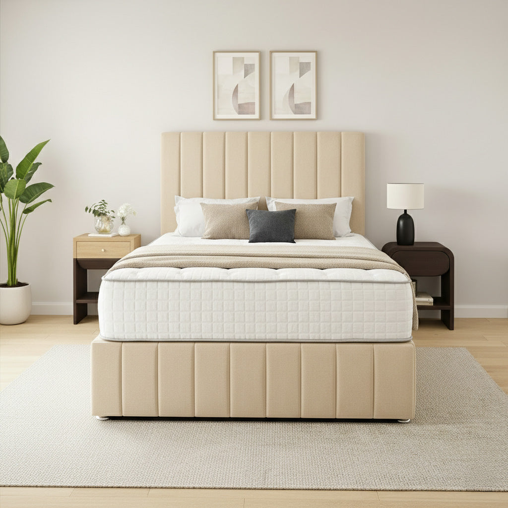 Harris Divan Bed with Mattress Space-Saving Base with Drawer Options