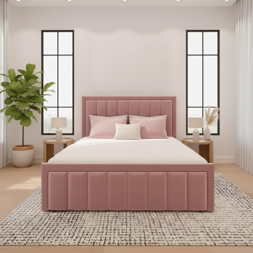 Malvern Upholstered Bed Space-Saving with Drawer Options