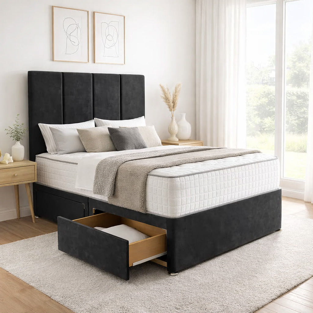 Fitzroy Divan Bed Space-Saving Base with Drawer Options