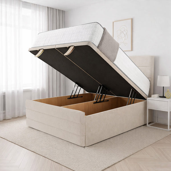 Langdon Ottoman Divan Bed Space-Saving Upholstered Lift Storage