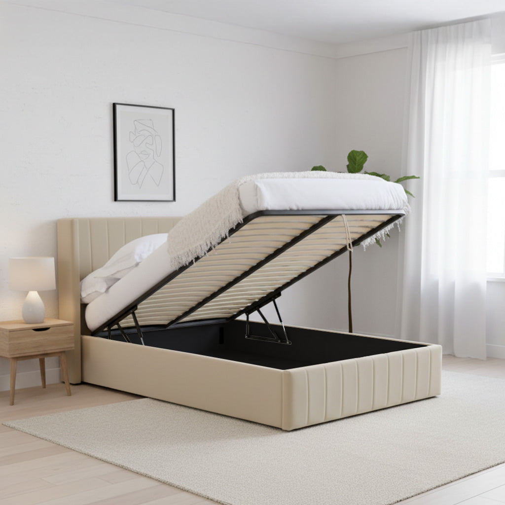 Burley Ottoman Bed Upholstered Space-Saving End-Lift