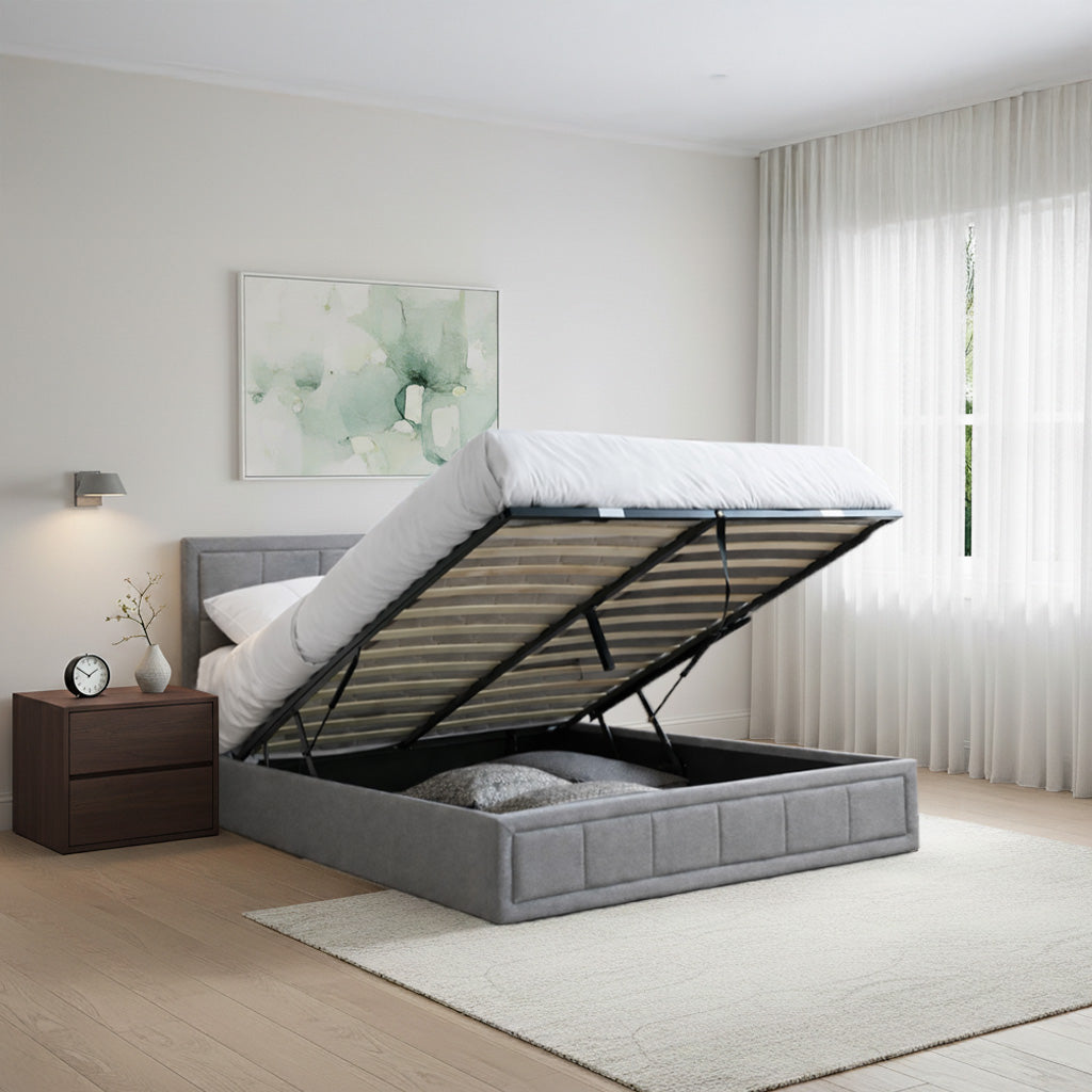 Newmarket Ottoman Bed Upholstered Space-Saving Side or End Lift