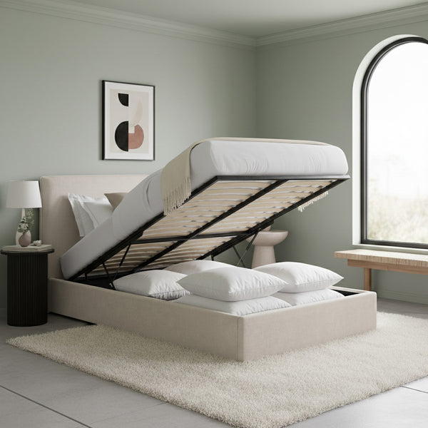 Pemberley Ottoman Bed Upholstered Space-Saving Lift Storage