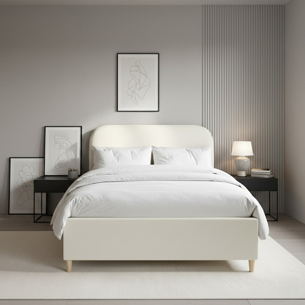 Rosewood Divan Bed Base Space-Saving with Drawers