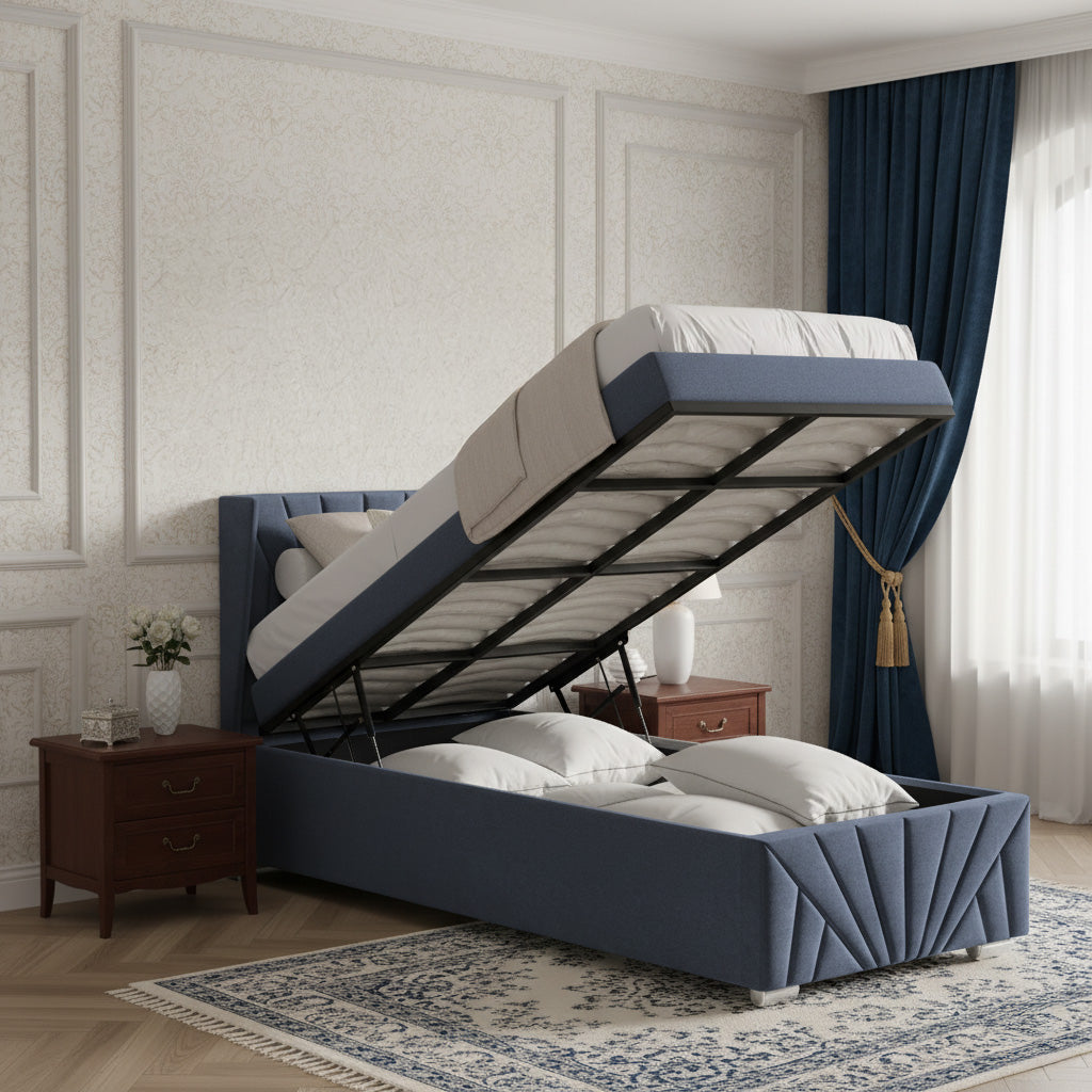 Oakham Ottoman Bed Upholstered Space-Saving with Side or End Lift