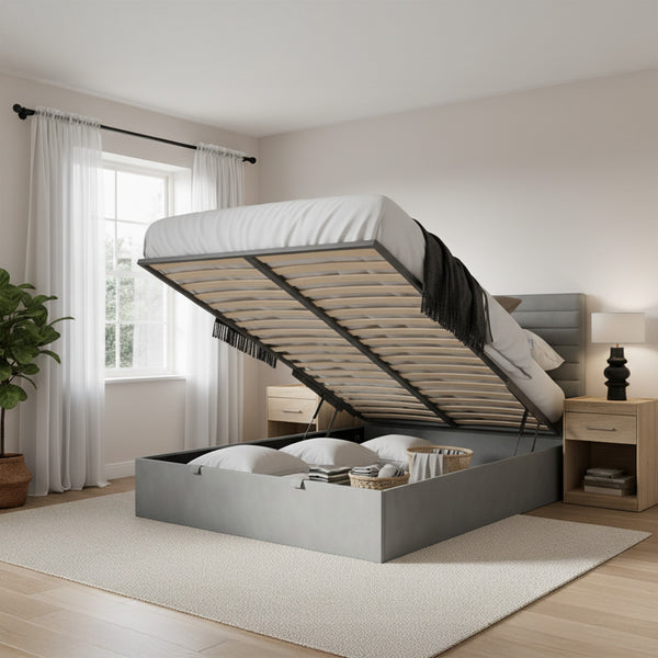 Huntingdon Ottoman Bed Upholstered Space-Saving Lift Storage