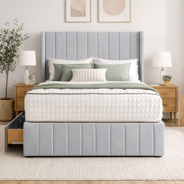 Beatrice Divan Bed with Mattress Space-Saving Storage Contemporary