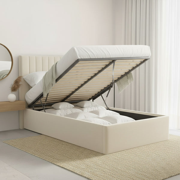 Sutton Ottoman Bed Upholstered Space-Saving Lift Storage