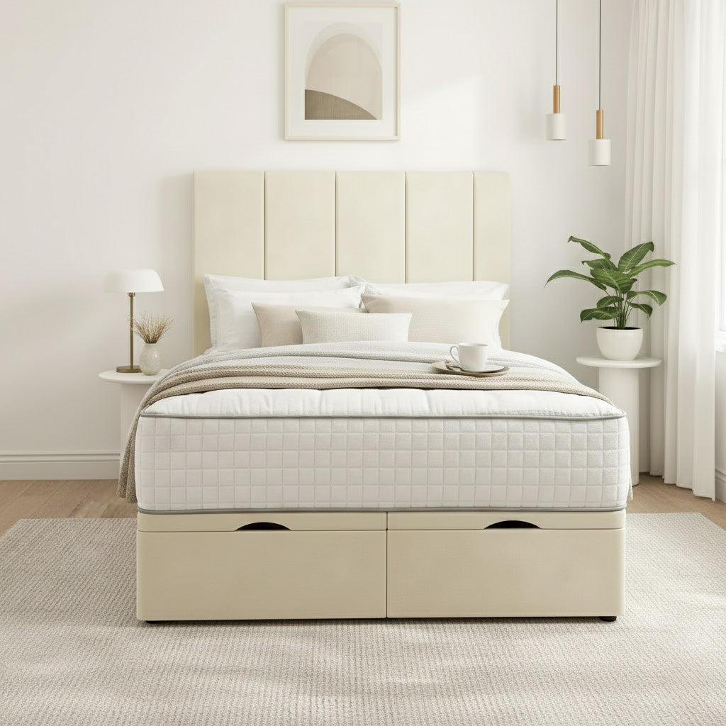 Plymouth Ottoman Divan Bed Upholstered Space-Saving Side or End Lift