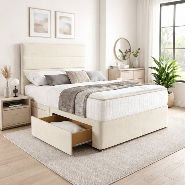 Heathfield Divan Bed Space-Saving Base with Drawer Options