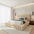 Halifax Upholstered Ottoman Bed Space-Saving with Side or End Lift