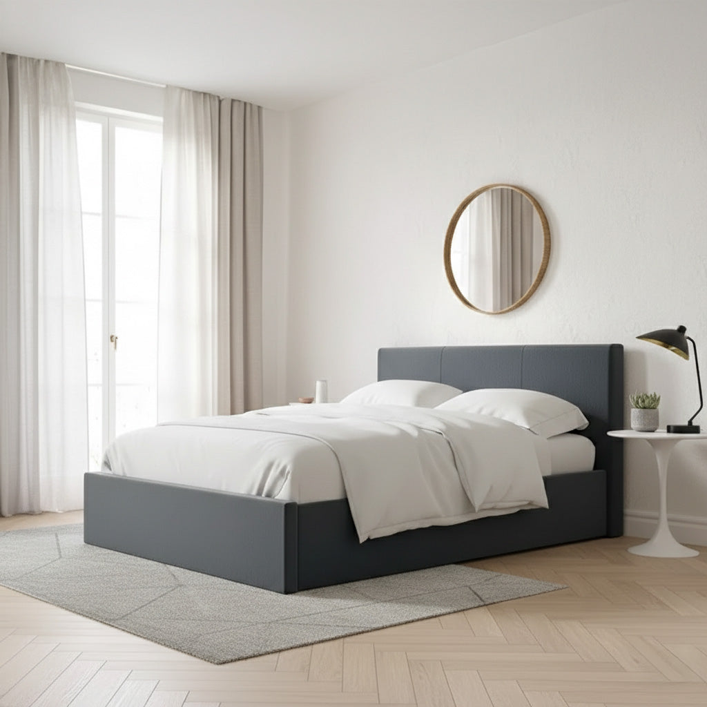 Stafford Ottoman Bed Upholstered Space-Saving Lift Storage