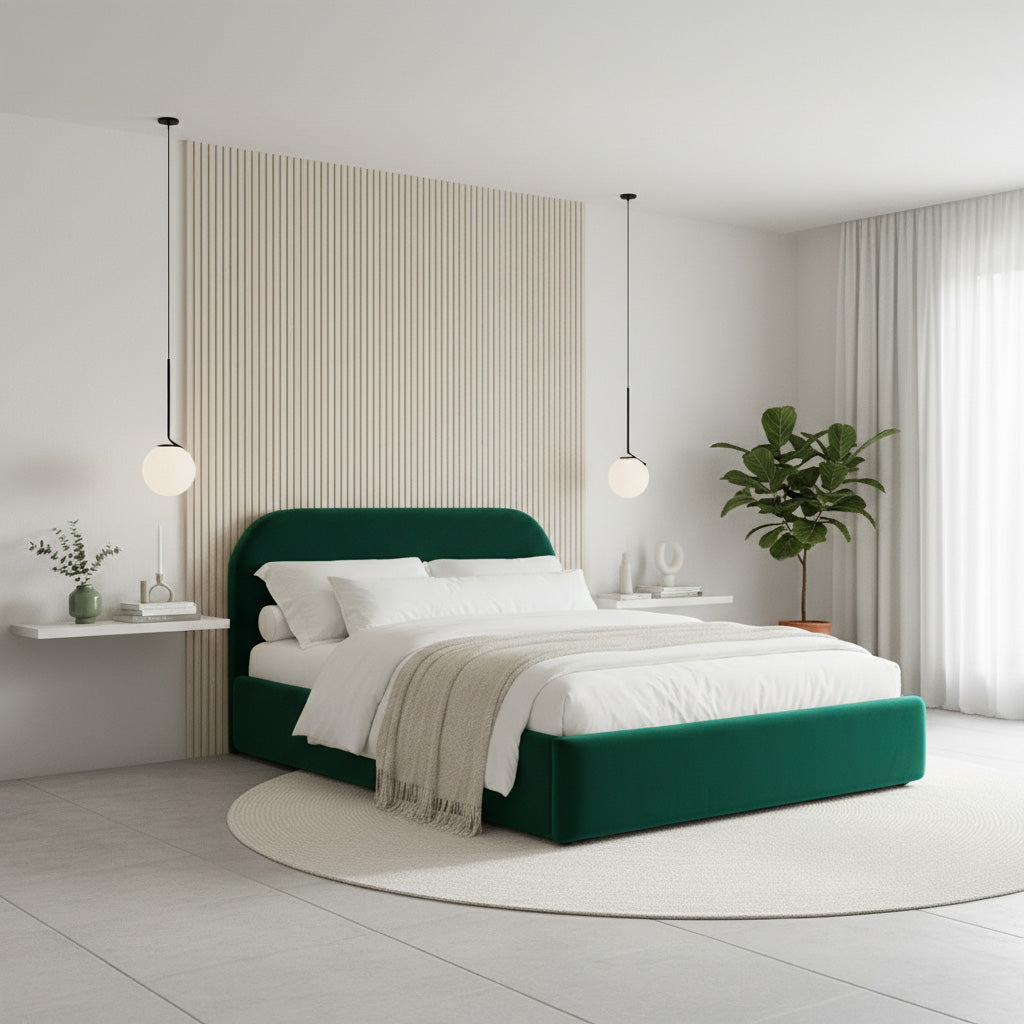 Waveney Ottoman Bed Upholstered Space-Saving End or Side Lift
