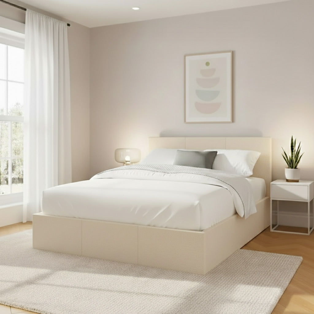 Stanton Ottoman Bed Upholstered Space-Saving Lift Storage