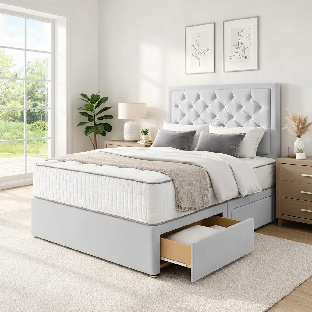 Clarence Divan Bed Space-Saving Base with Drawer Options