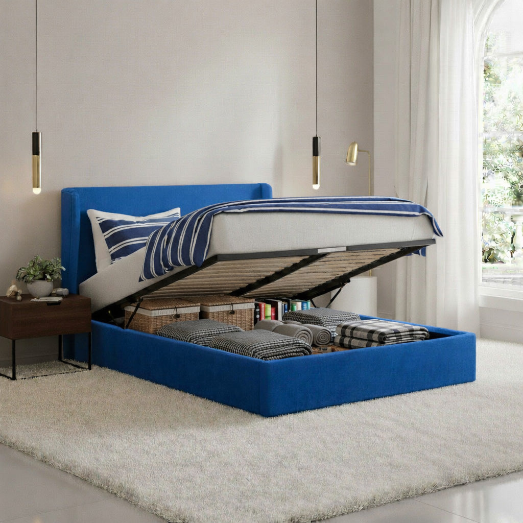 Langley Ottoman Bed Upholstered Space-Saving Side or End Lift
