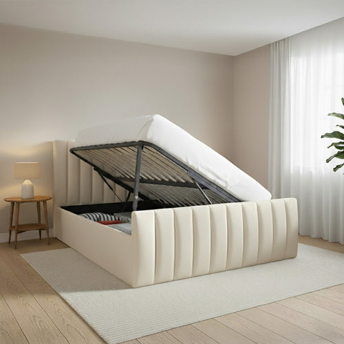Camden Upholstered Ottoman Bed Space-Saving End-Lift