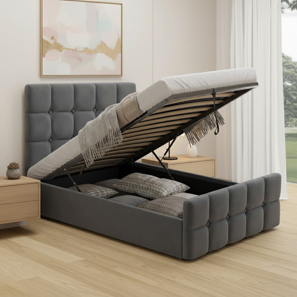 Guildford Ottoman Bed Upholstered Space-Saving Lift Storage
