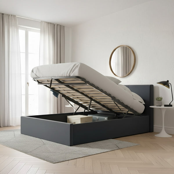 Stafford Ottoman Bed Upholstered Space-Saving Lift Storage