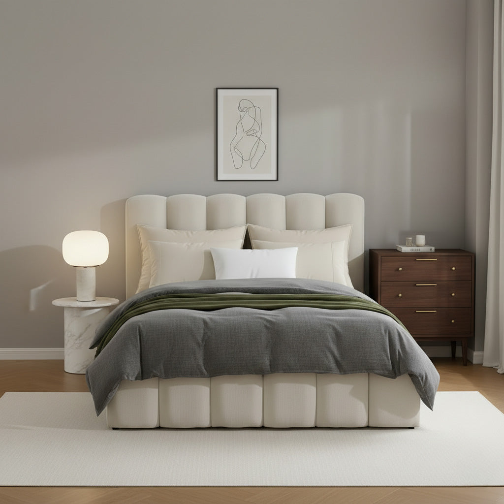 Regent Upholstered Bed Space-Saving with Lift Storage