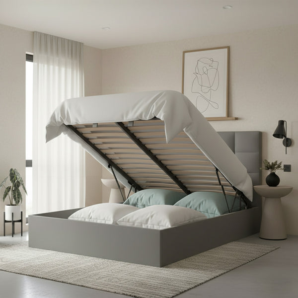 Loxley Ottoman Bed Upholstered Space-Saving Side or End Lift