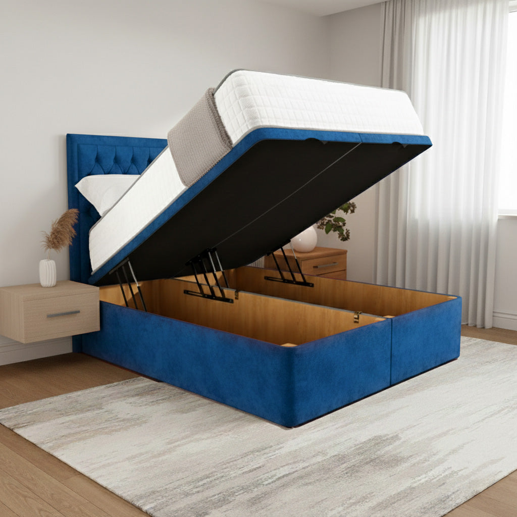 Rutland Ottoman Divan Bed Space-Saving Side or End Lift Storage