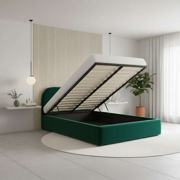 Waveney Ottoman Bed Upholstered Space-Saving End or Side Lift