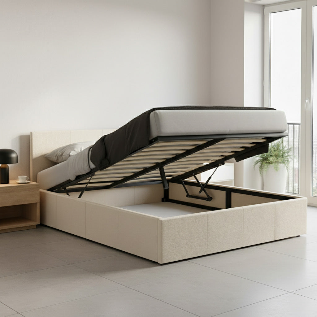 Meriden Ottoman Bed Upholstered Space-Saving Lift Storage