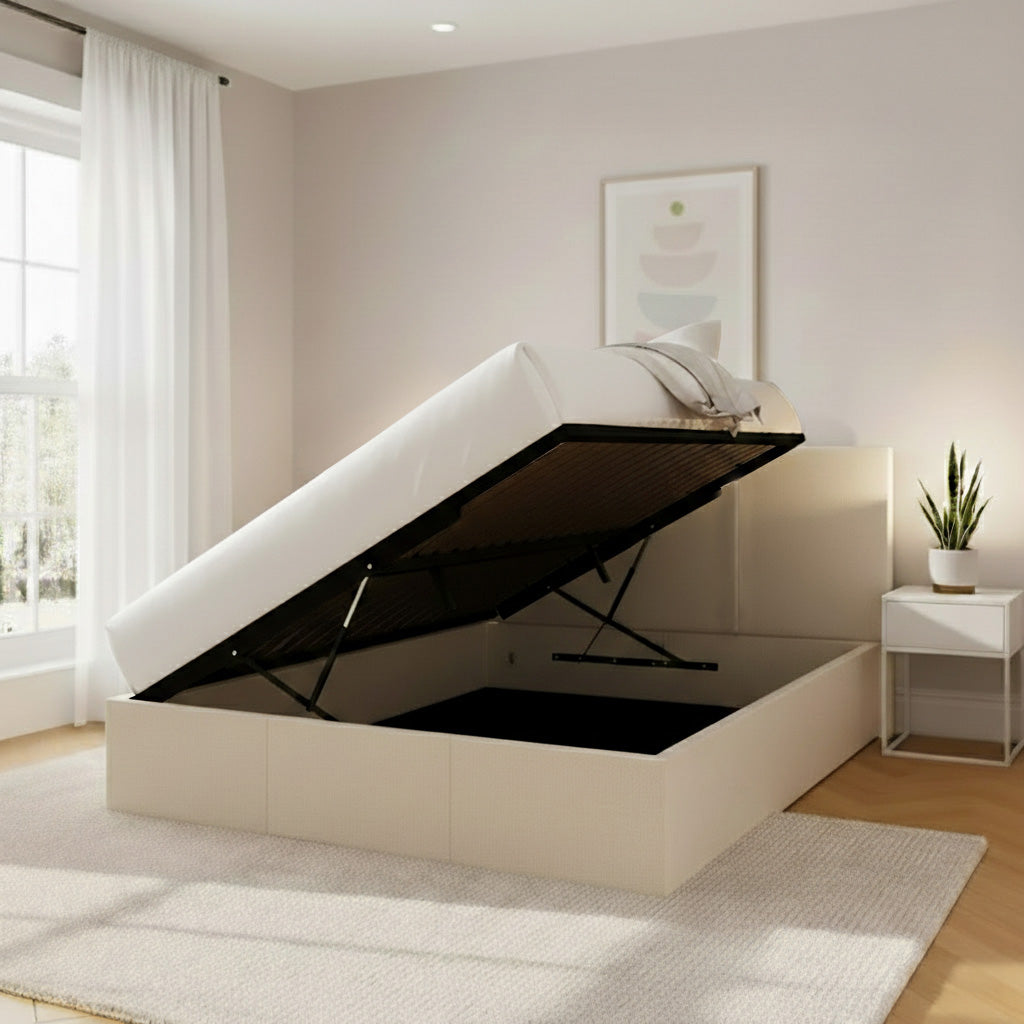 Stanton Ottoman Bed Upholstered Space-Saving Lift Storage