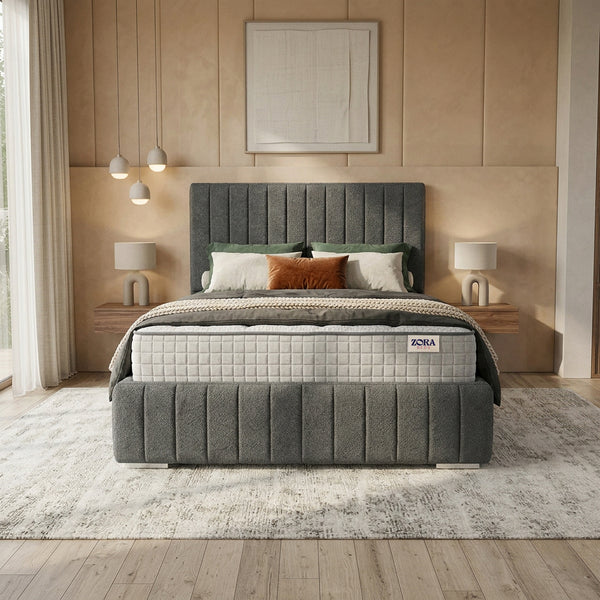 Harwell Upholstered Bed Modern Panel Design